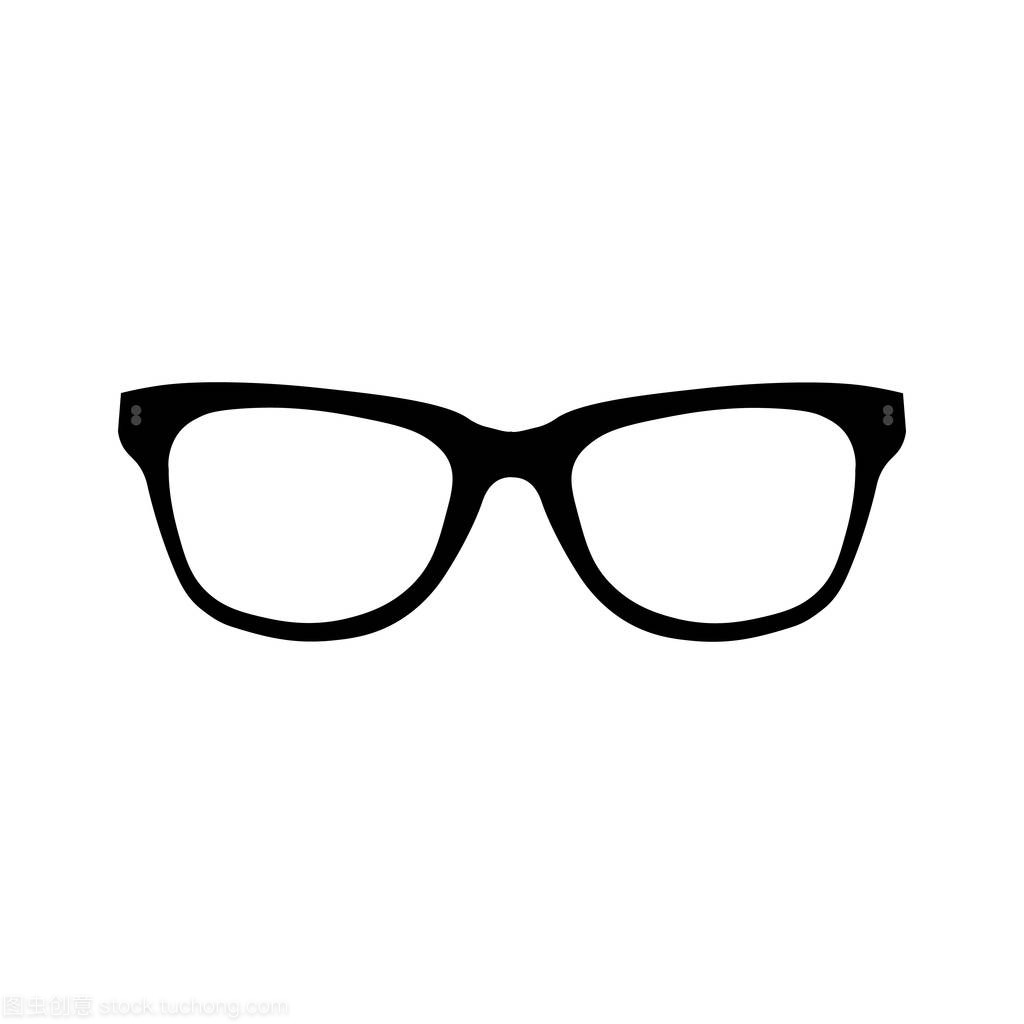 眼镜矢量图标 简约办公用品符号设计